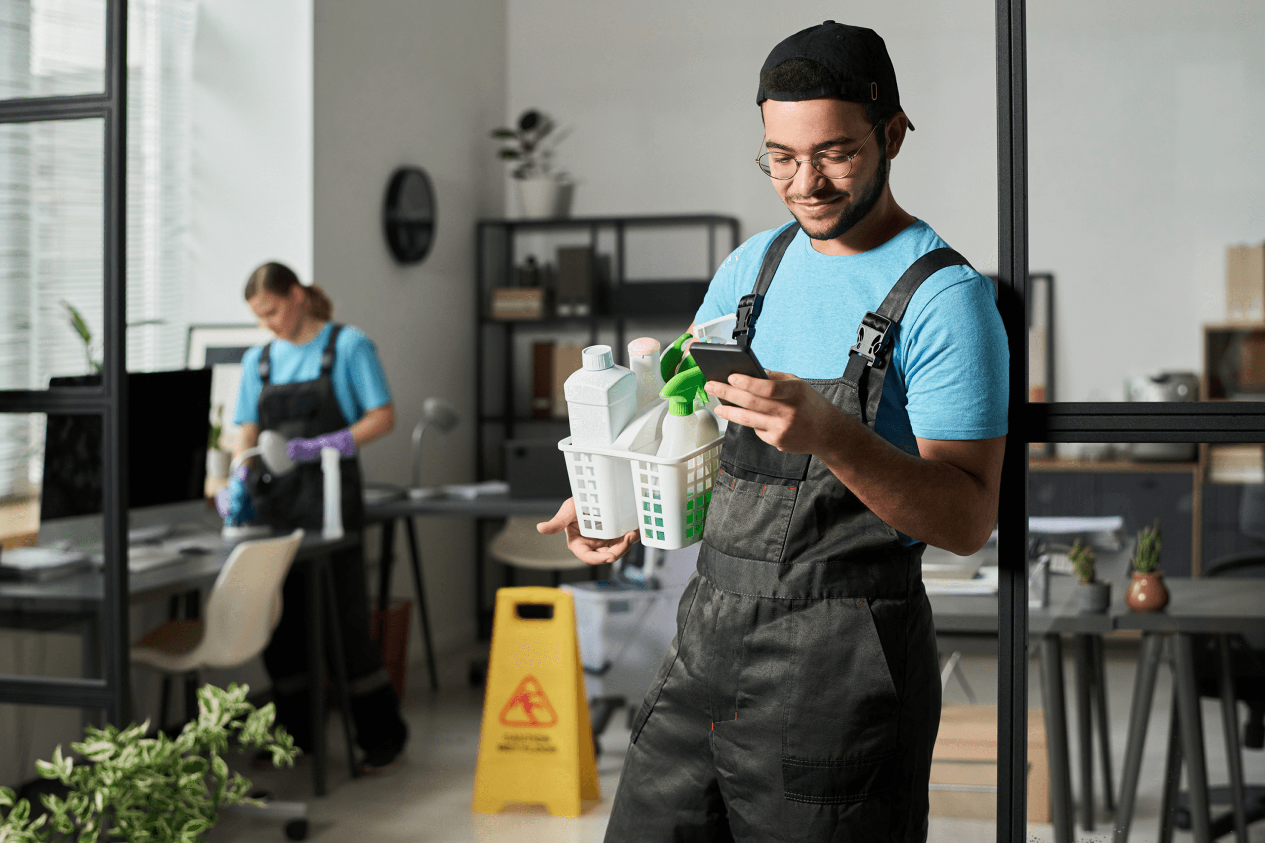 image cleaning man
