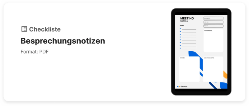 checkliste besprechungsnotizen cover