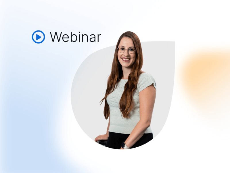 Webinar-Thumbnail mit Referentin – Neue Zeiterfassungslösung mit TimeTac