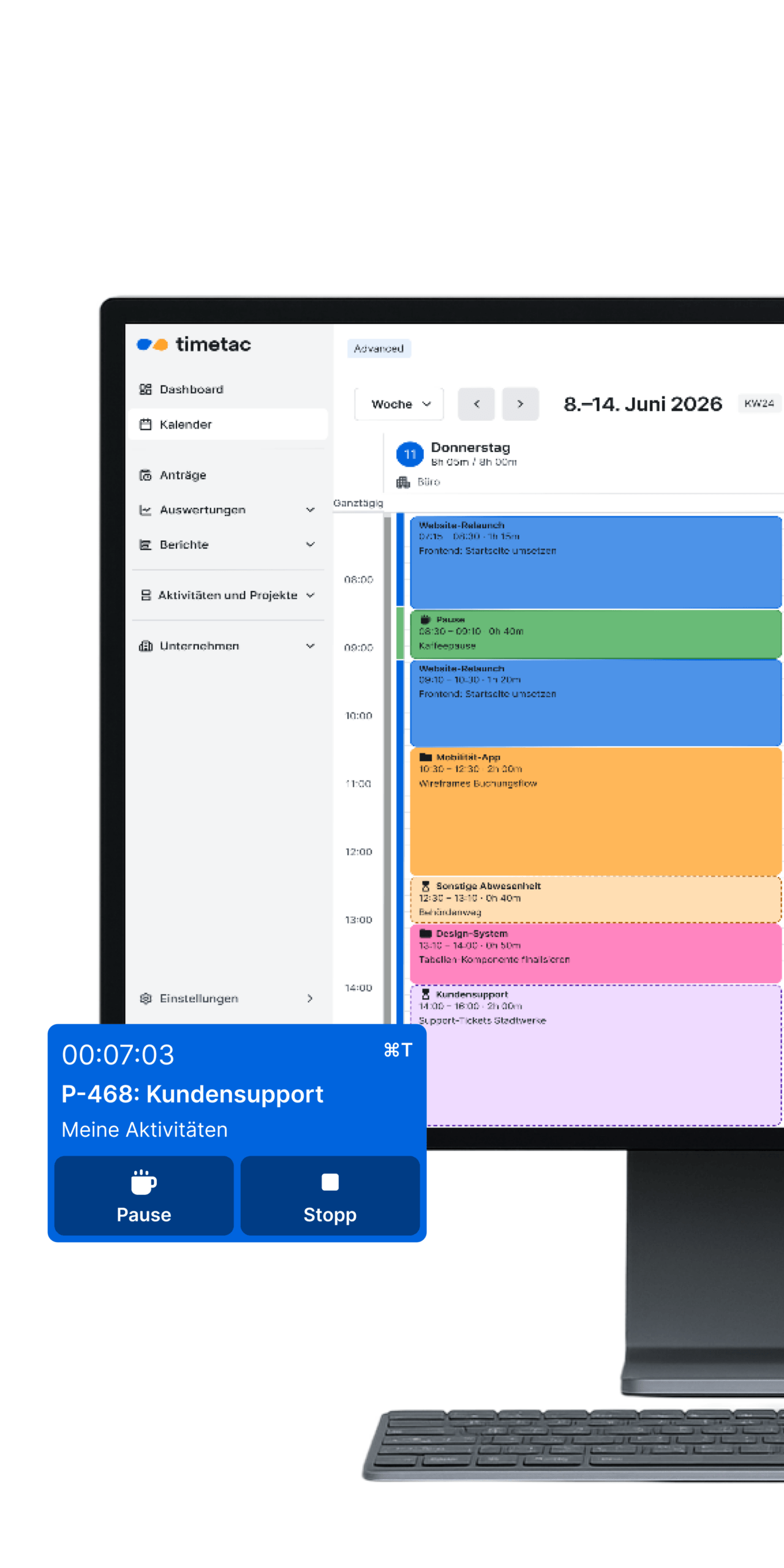 Übersichtlicher kalender
